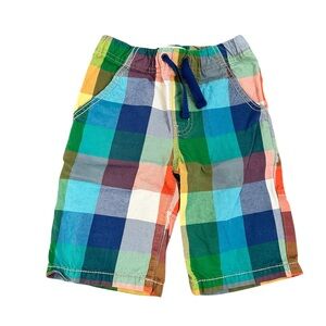 Mini Boden Multicolor Plaid Shorts